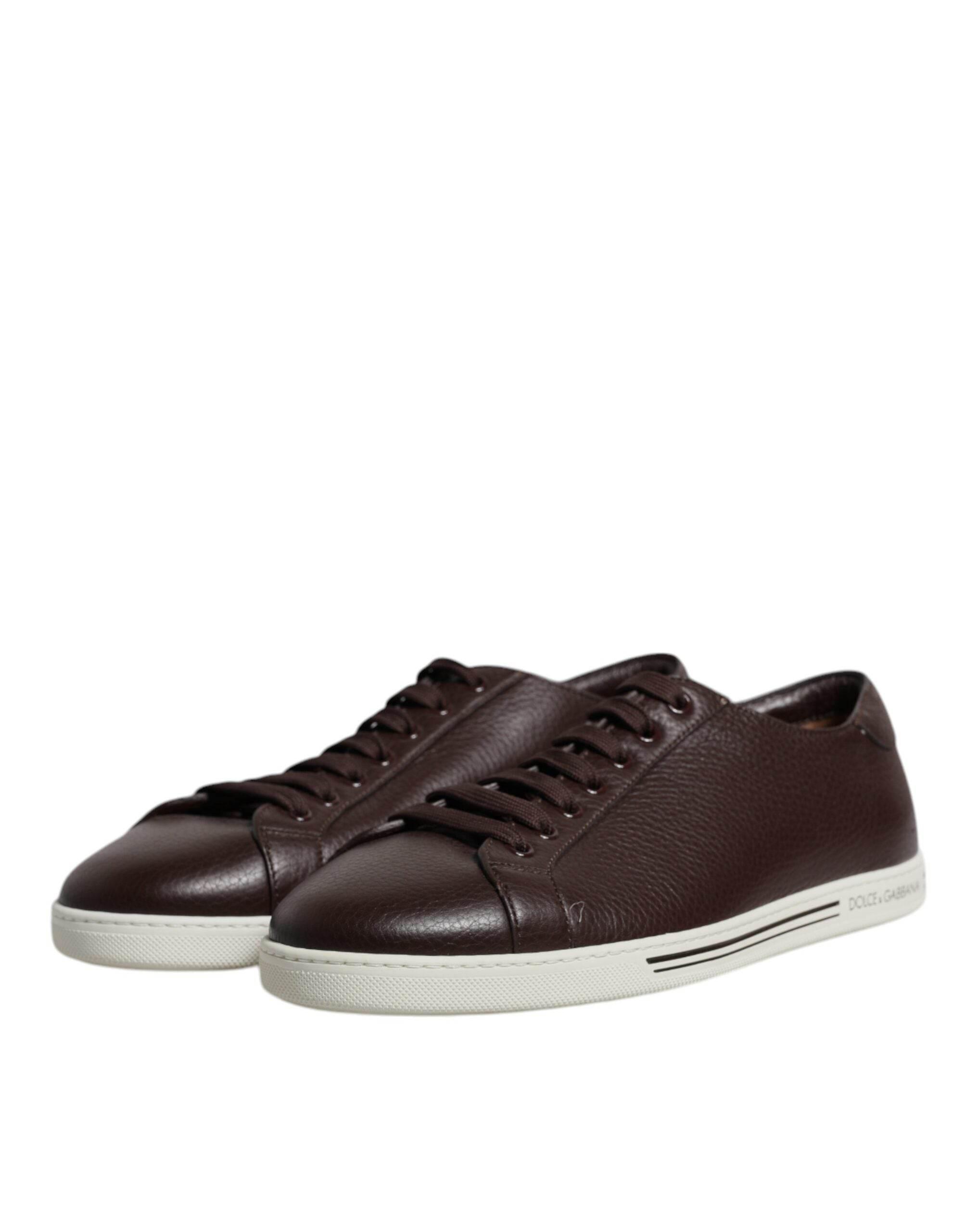 Dolce & Gabbana Brown Low Top Men Saint Tropez Sneakers Shoes - Hilstor