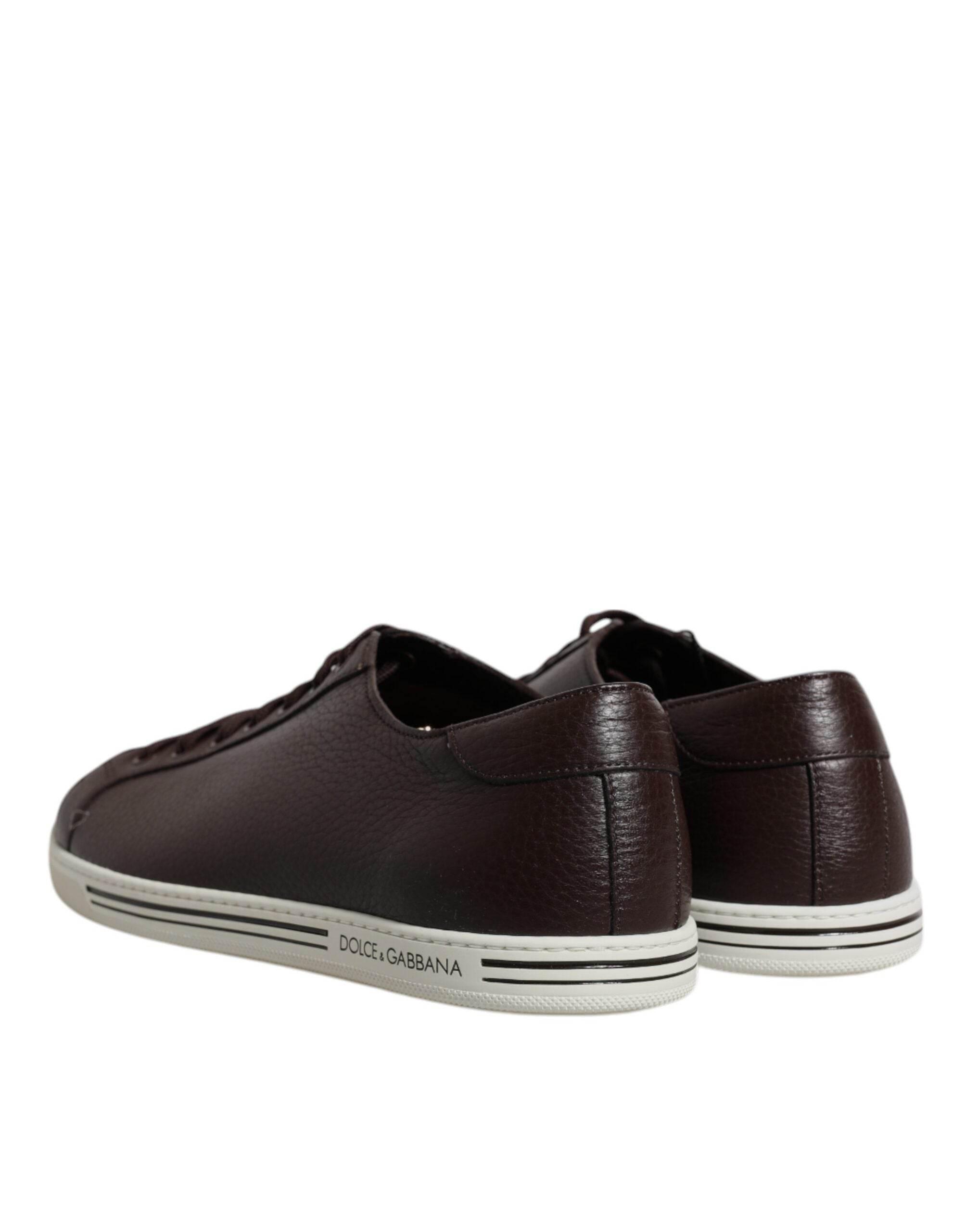 Dolce & Gabbana Brown Low Top Men Saint Tropez Sneakers Shoes - Hilstor