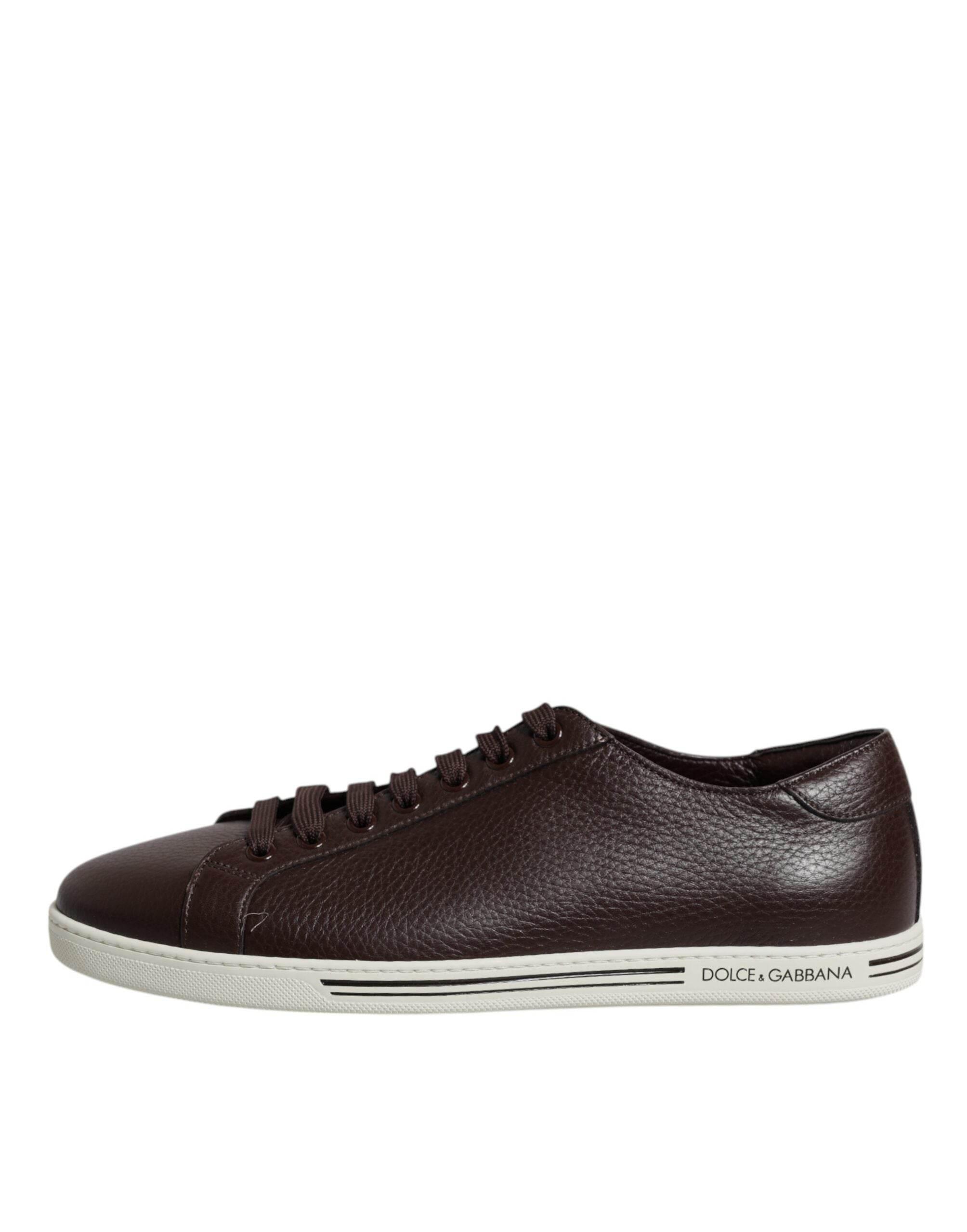 Dolce & Gabbana Brown Low Top Men Saint Tropez Sneakers Shoes - Hilstor