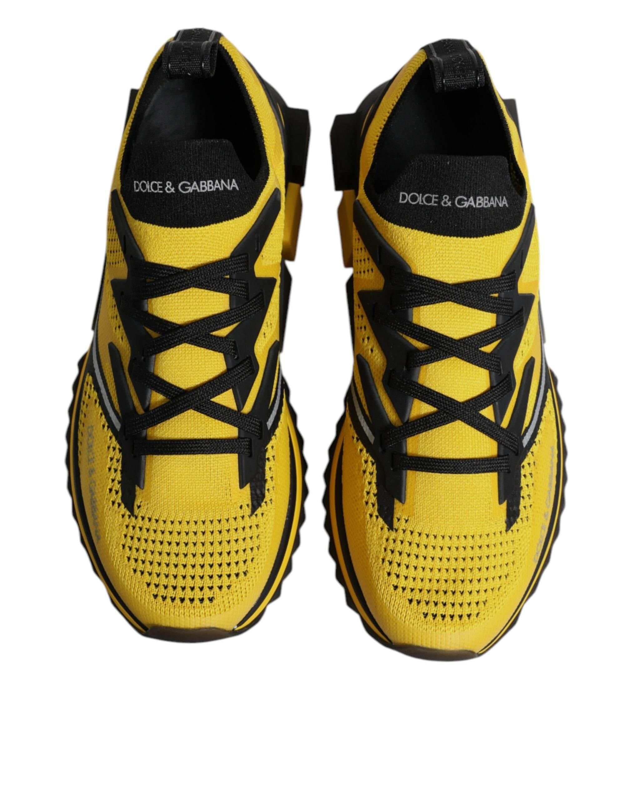 Dolce & Gabbana Yellow SORRENTO Sport Stretch Sneakers Shoes - Hilstor