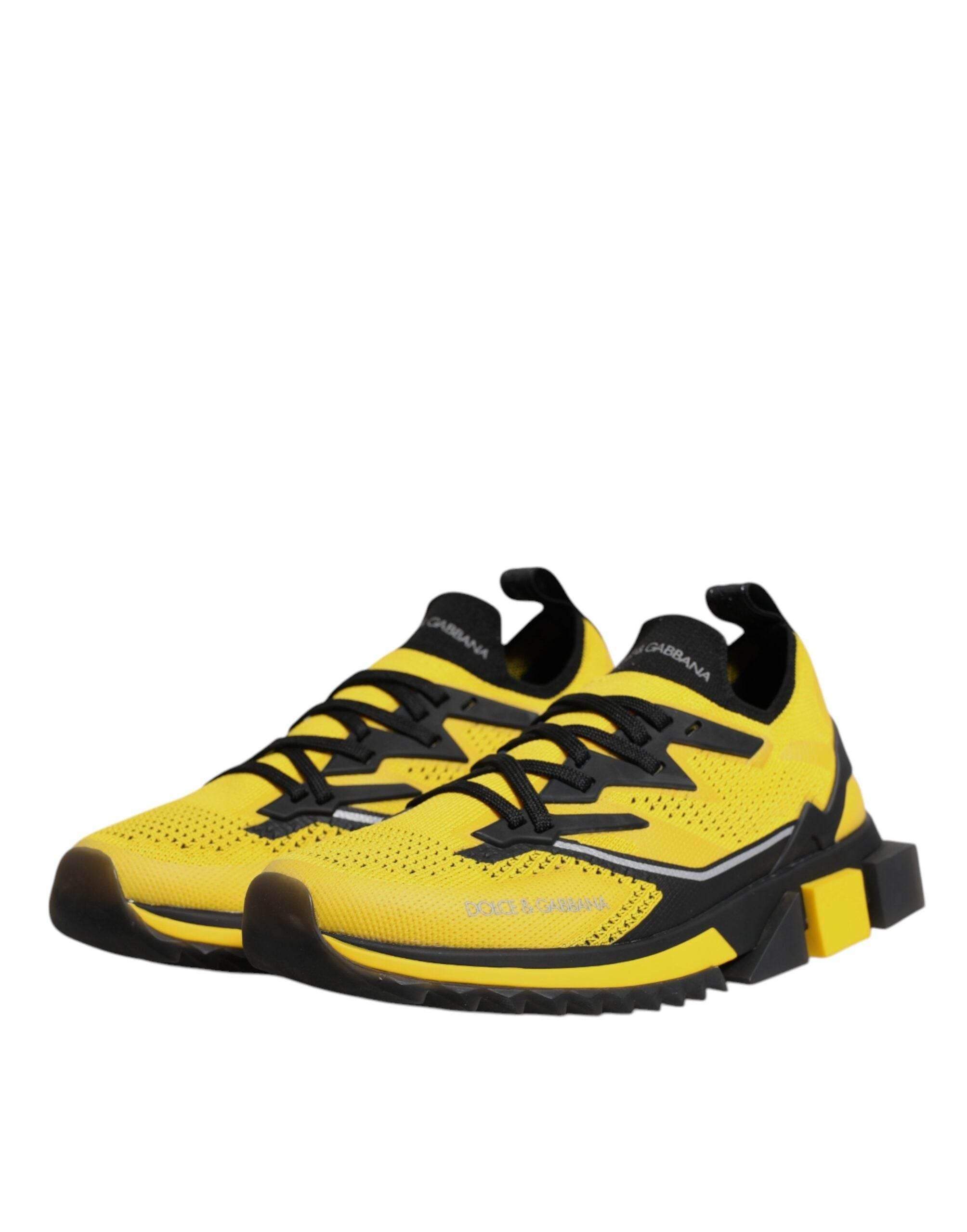 Dolce & Gabbana Yellow SORRENTO Sport Stretch Sneakers Shoes - Hilstor