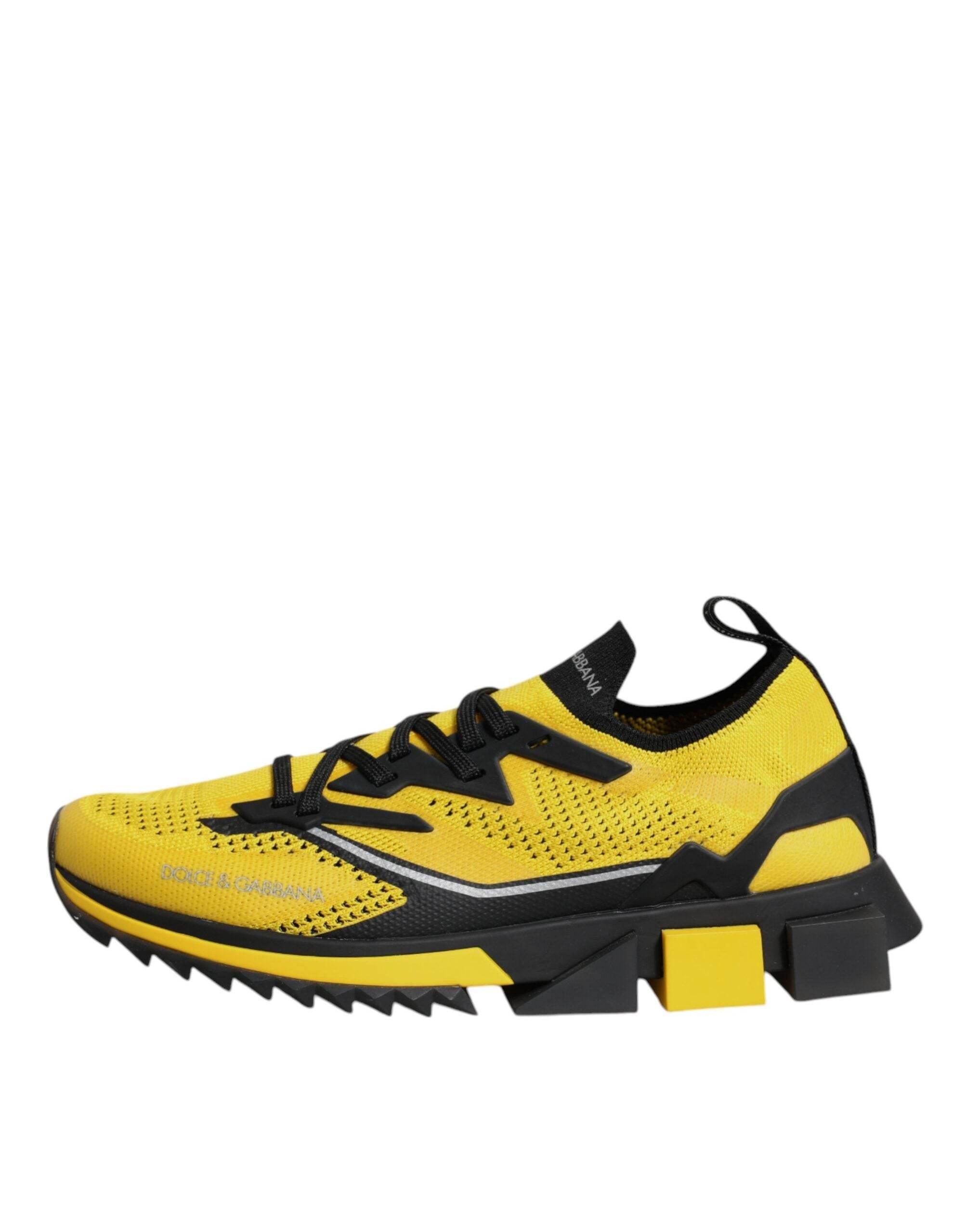 Dolce & Gabbana Yellow SORRENTO Sport Stretch Sneakers Shoes - Hilstor