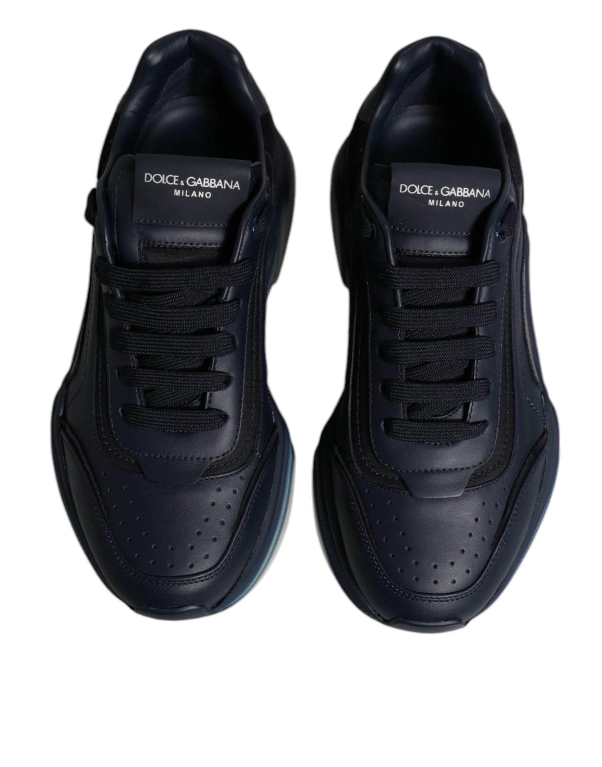 Dolce & Gabbana Navy Blue Daymaster Low Top Men Sneakers Shoes - Hilstor