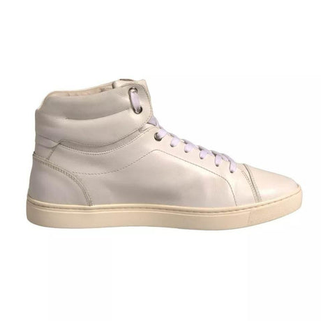 Dolce & Gabbana White London Logo High Top Sneakers Shoes - Hilstor