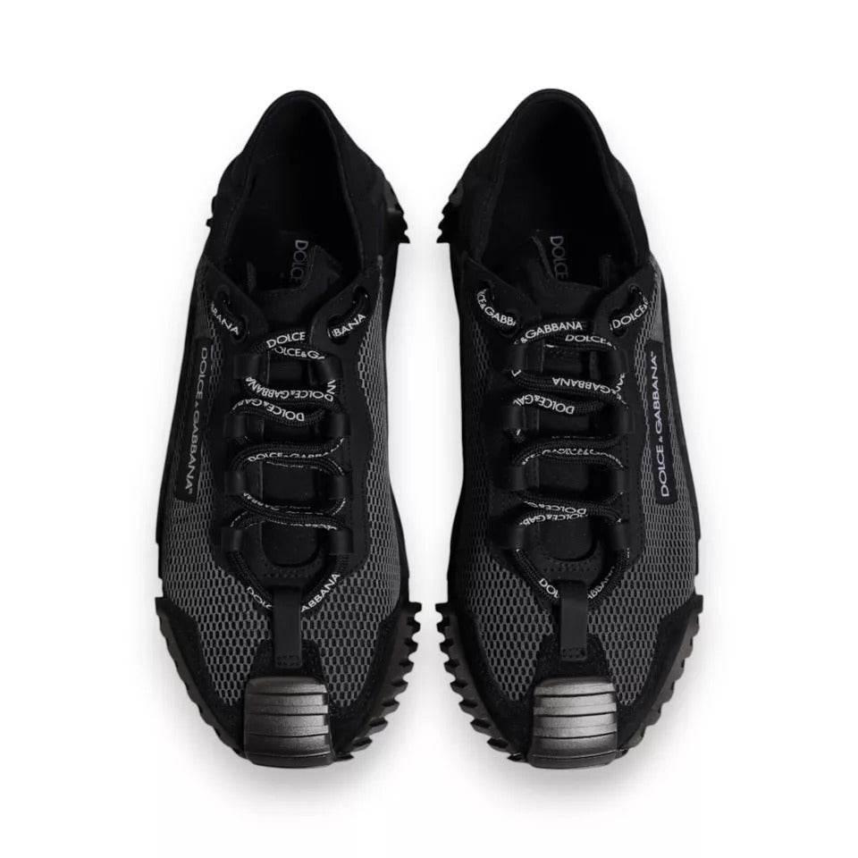 Dolce & Gabbana Black Nylon NS1 Low Top Men Sneakers Shoes - Hilstor