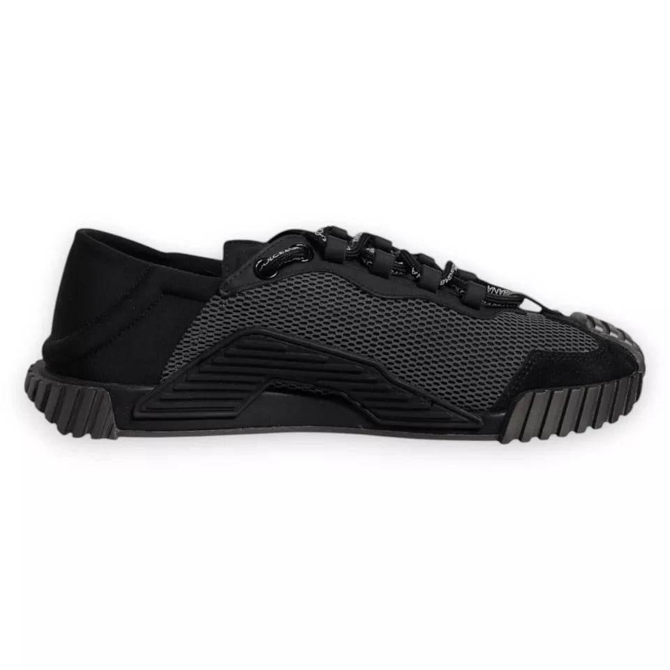 Dolce & Gabbana Black Nylon NS1 Low Top Men Sneakers Shoes - Hilstor