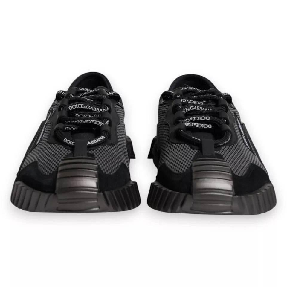 Dolce & Gabbana Black Nylon NS1 Low Top Men Sneakers Shoes - Hilstor