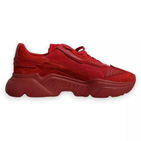 Dolce & Gabbana Red Leather Daymaster Low Top Sneakers Shoes - Hilstor