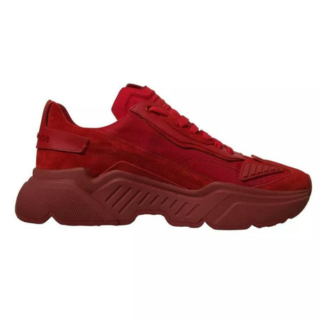 Dolce & Gabbana Red Leather Daymaster Low Top Sneakers Shoes - Hilstor
