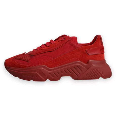 Dolce & Gabbana Red Leather Daymaster Low Top Sneakers Shoes - Hilstor