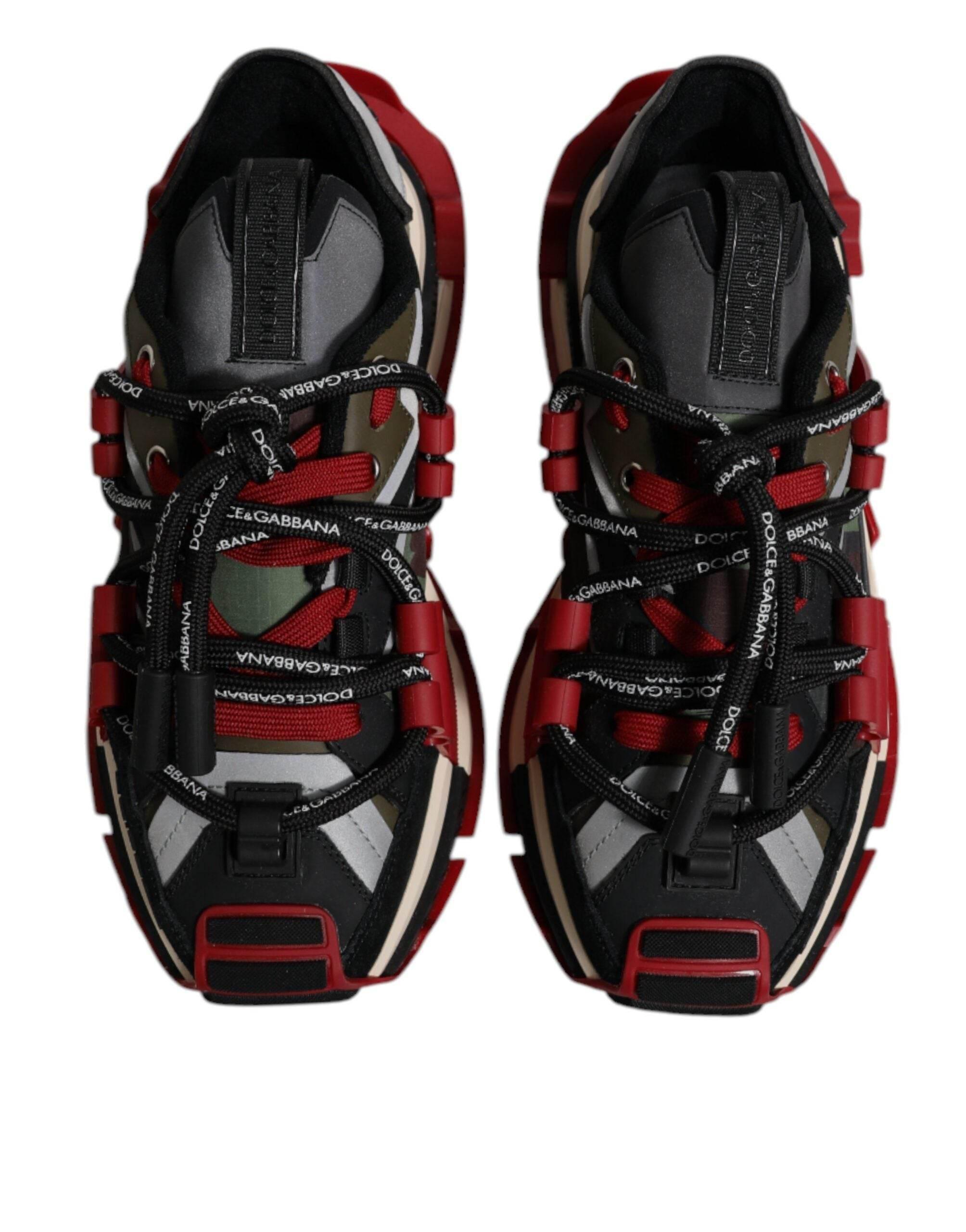 Dolce & Gabbana Multicolor Panelled Space Sneakers Shoes - Hilstor