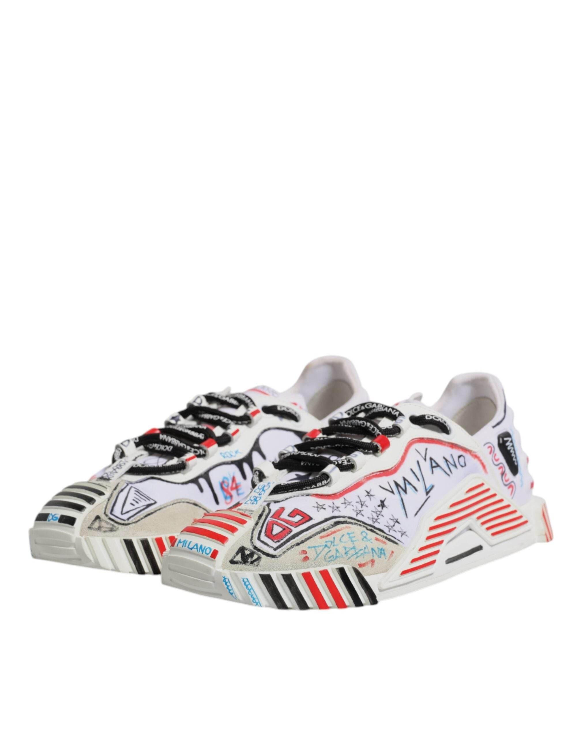 Dolce & Gabbana Multicolor Suede Fabric NS1 Sneakers Shoes - Hilstor