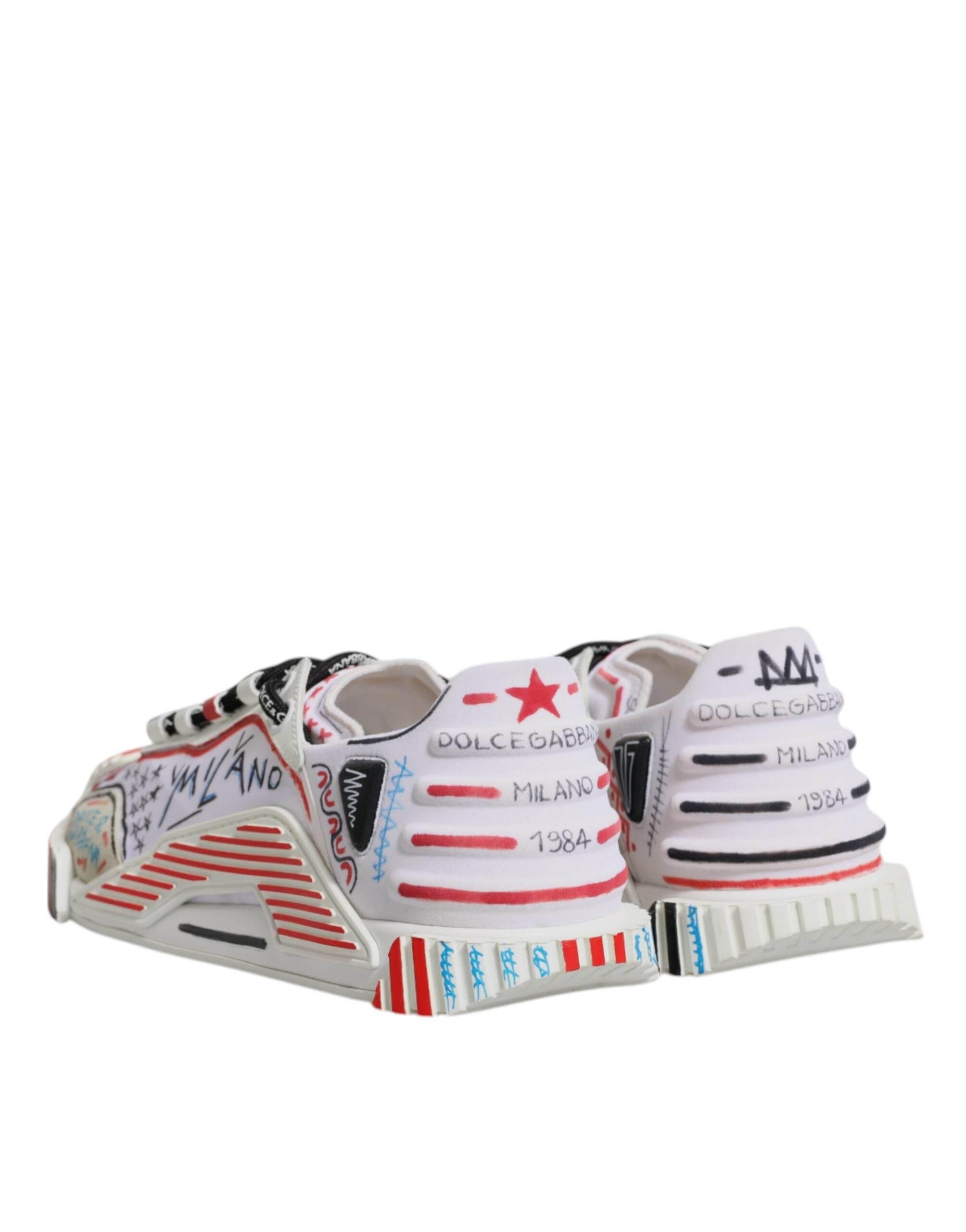 Dolce & Gabbana Multicolor Suede Fabric NS1 Sneakers Shoes - Hilstor