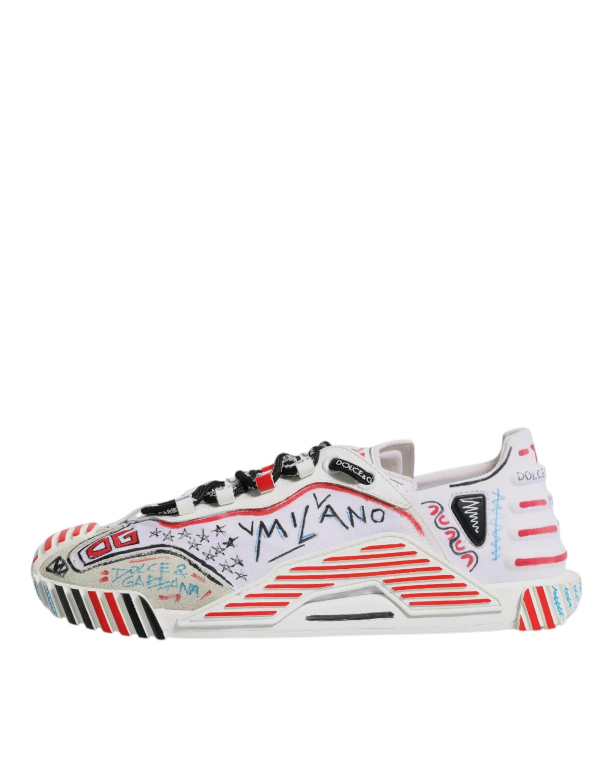 Dolce & Gabbana Multicolor Suede Fabric NS1 Sneakers Shoes - Hilstor