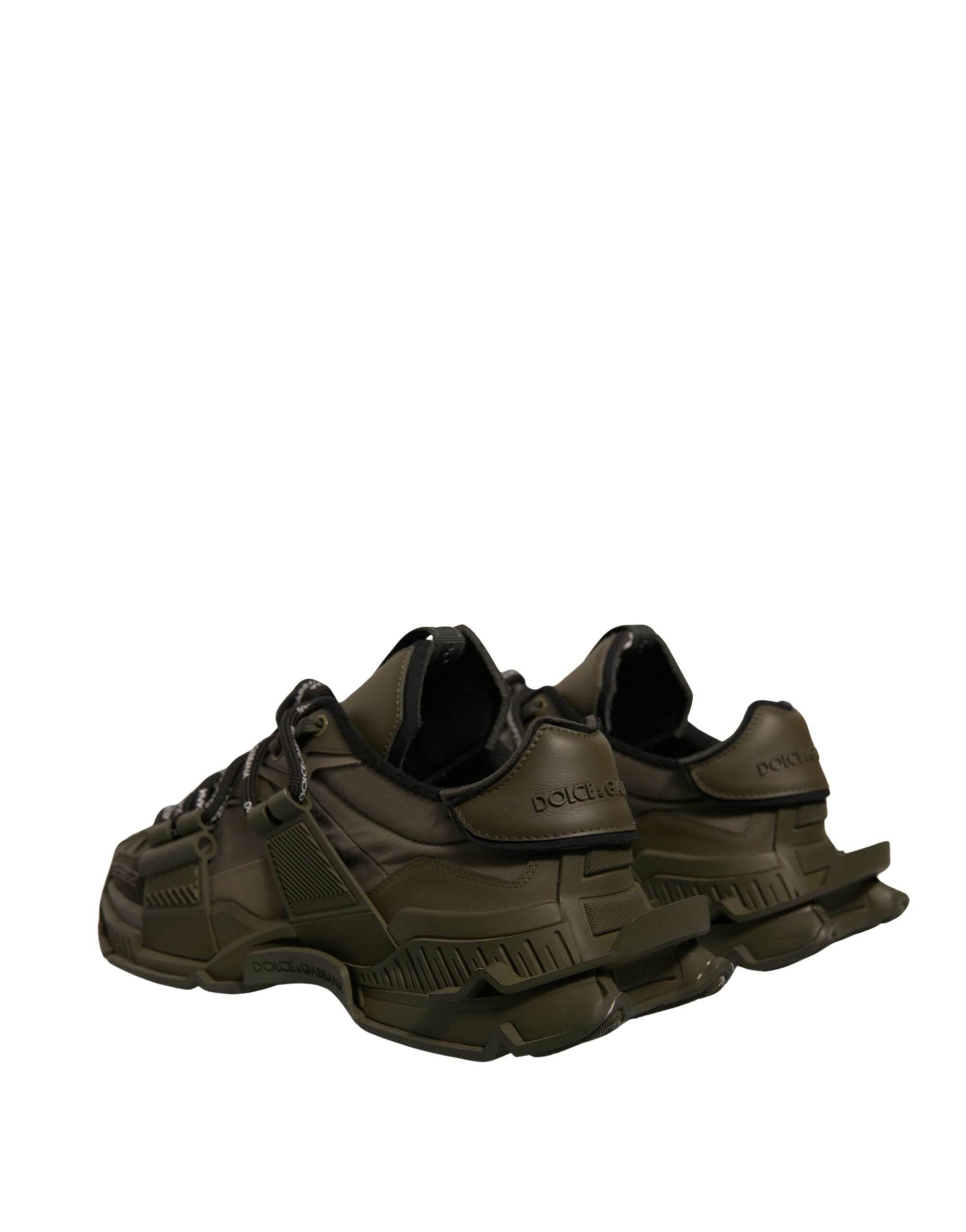 Dolce & Gabbana Military Green Space Low Top Sneakers Shoes - Hilstor