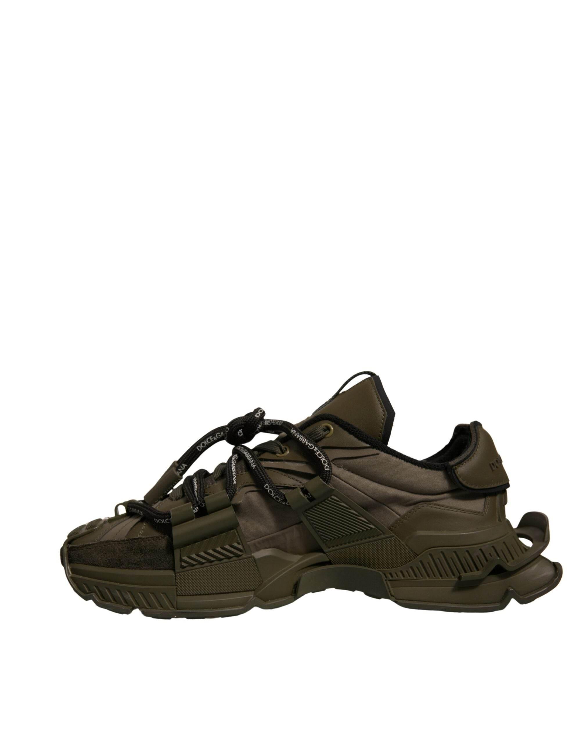 Dolce & Gabbana Military Green Space Low Top Sneakers Shoes - Hilstor