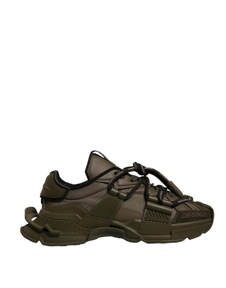 Dolce & Gabbana Military Green Space Low Top Sneakers Shoes - Hilstor