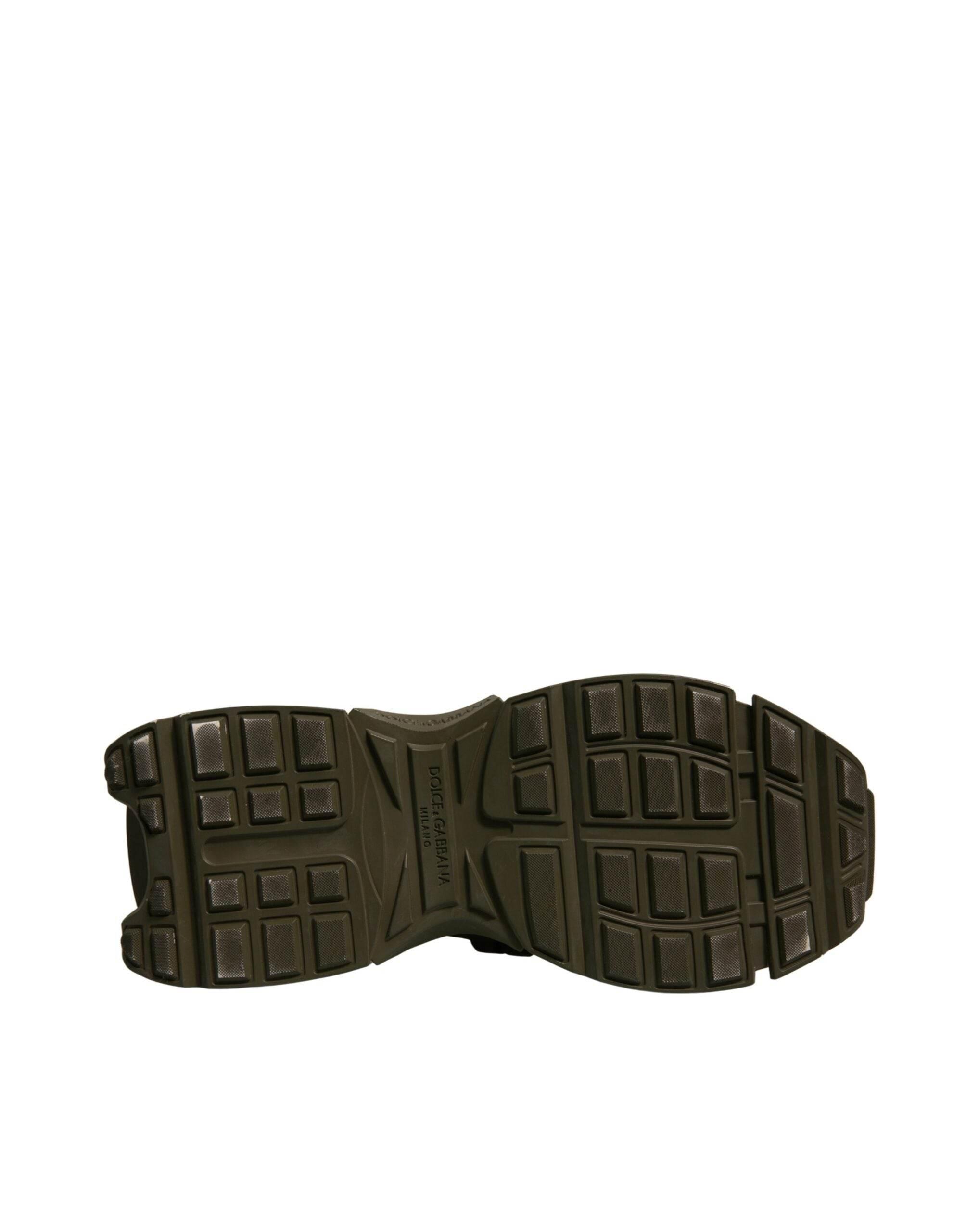 Dolce & Gabbana Military Green Space Low Top Sneakers Shoes - Hilstor