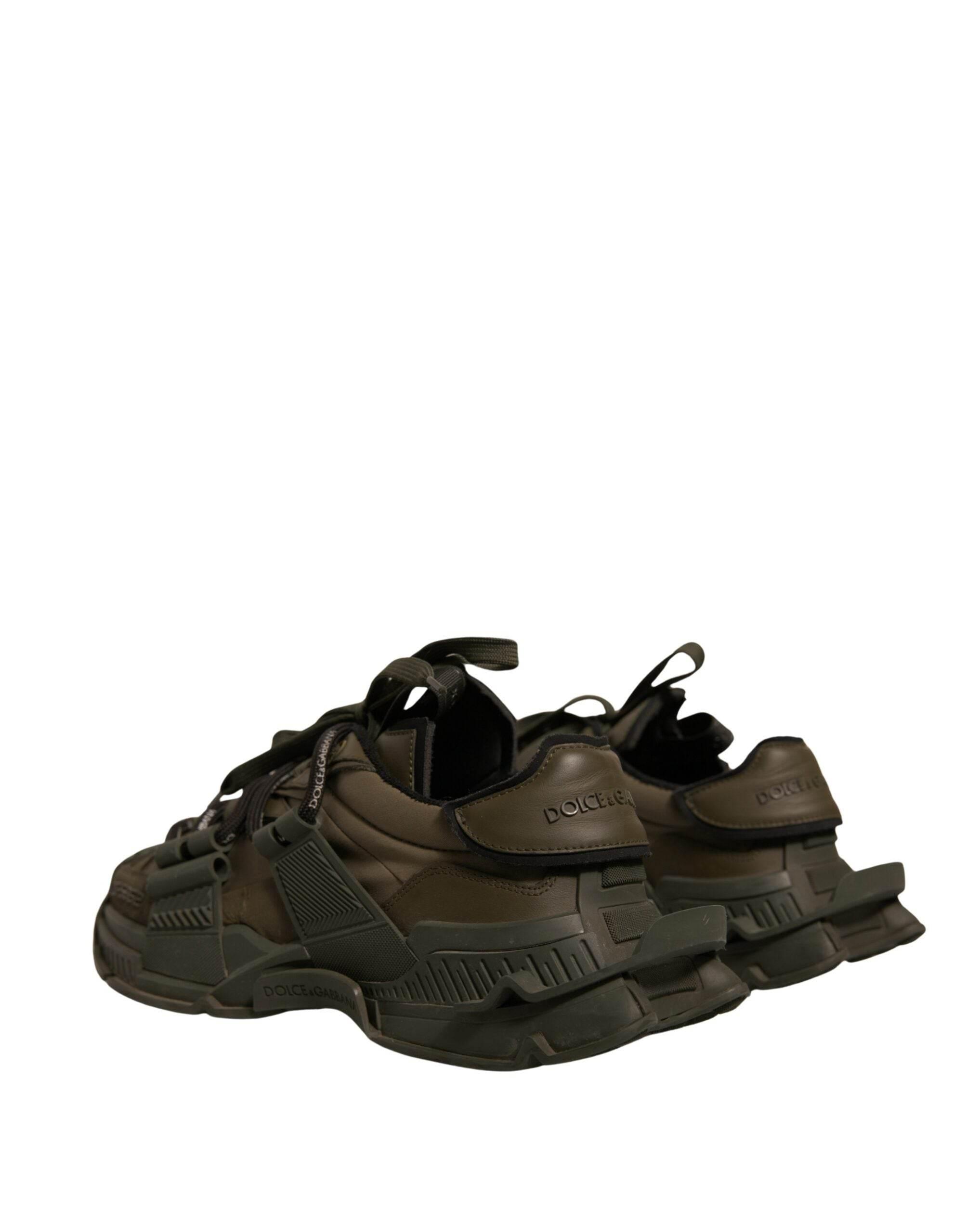 Dolce & Gabbana Military Green Space Low Top Sneakers Shoes - Hilstor