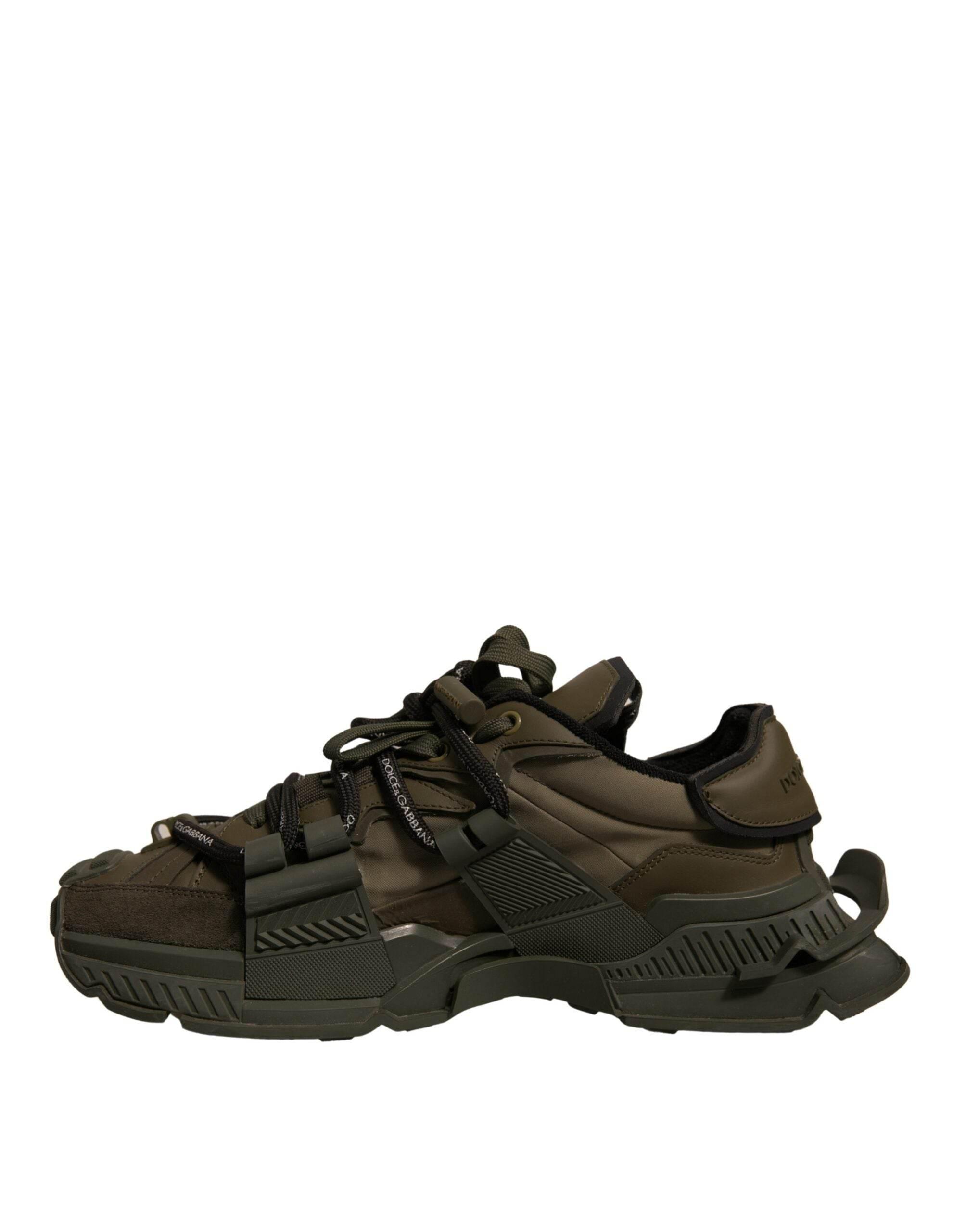 Dolce & Gabbana Military Green Space Low Top Sneakers Shoes - Hilstor