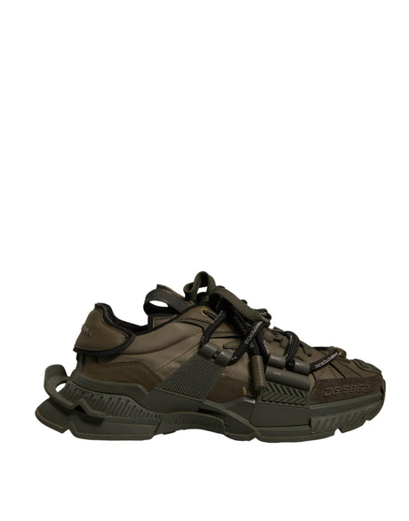 Dolce & Gabbana Military Green Space Low Top Sneakers Shoes - Hilstor