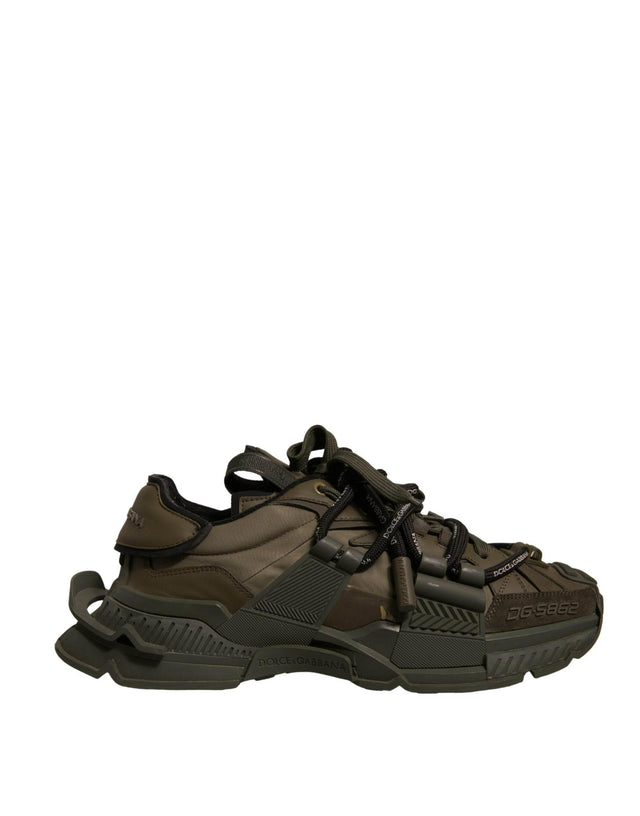 Dolce & Gabbana Military Green Space Low Top Sneakers Shoes - Hilstor