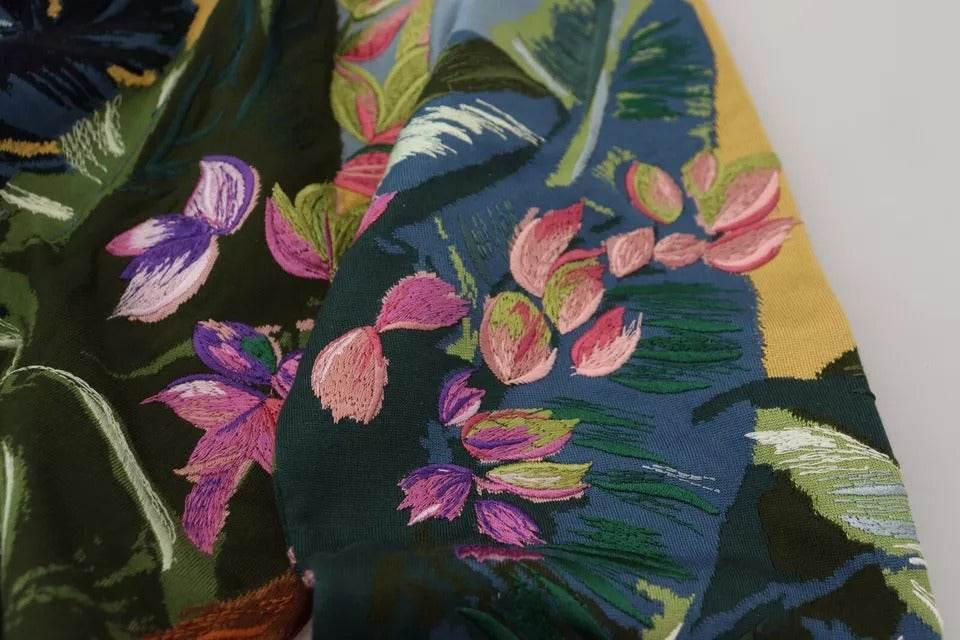 Dolce & Gabbana Jungle Wool Silk Pullover Logo Sweater - Hilstor