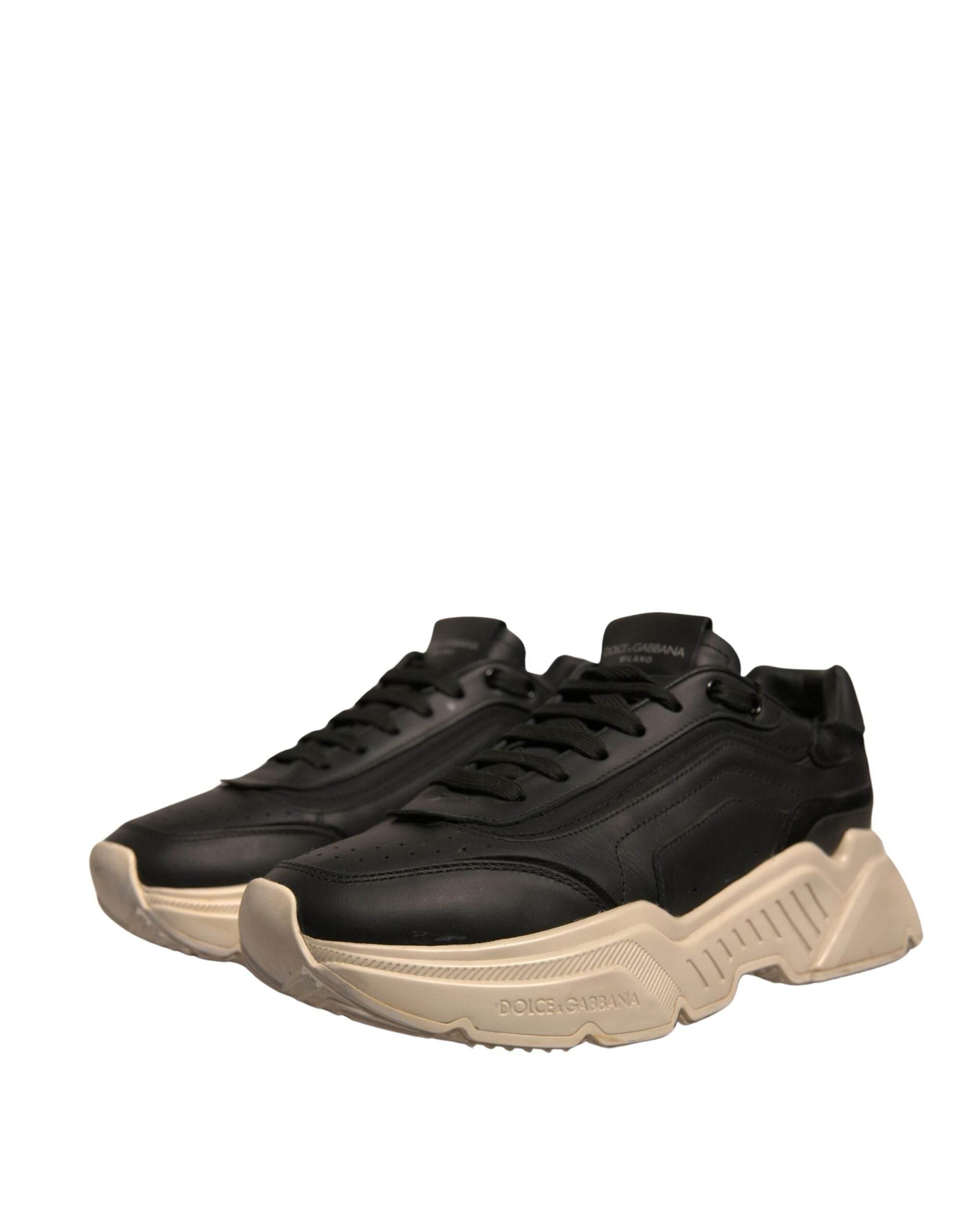 Dolce & Gabbana Black White Daymaster Low Top Sneakers Shoes - Hilstor