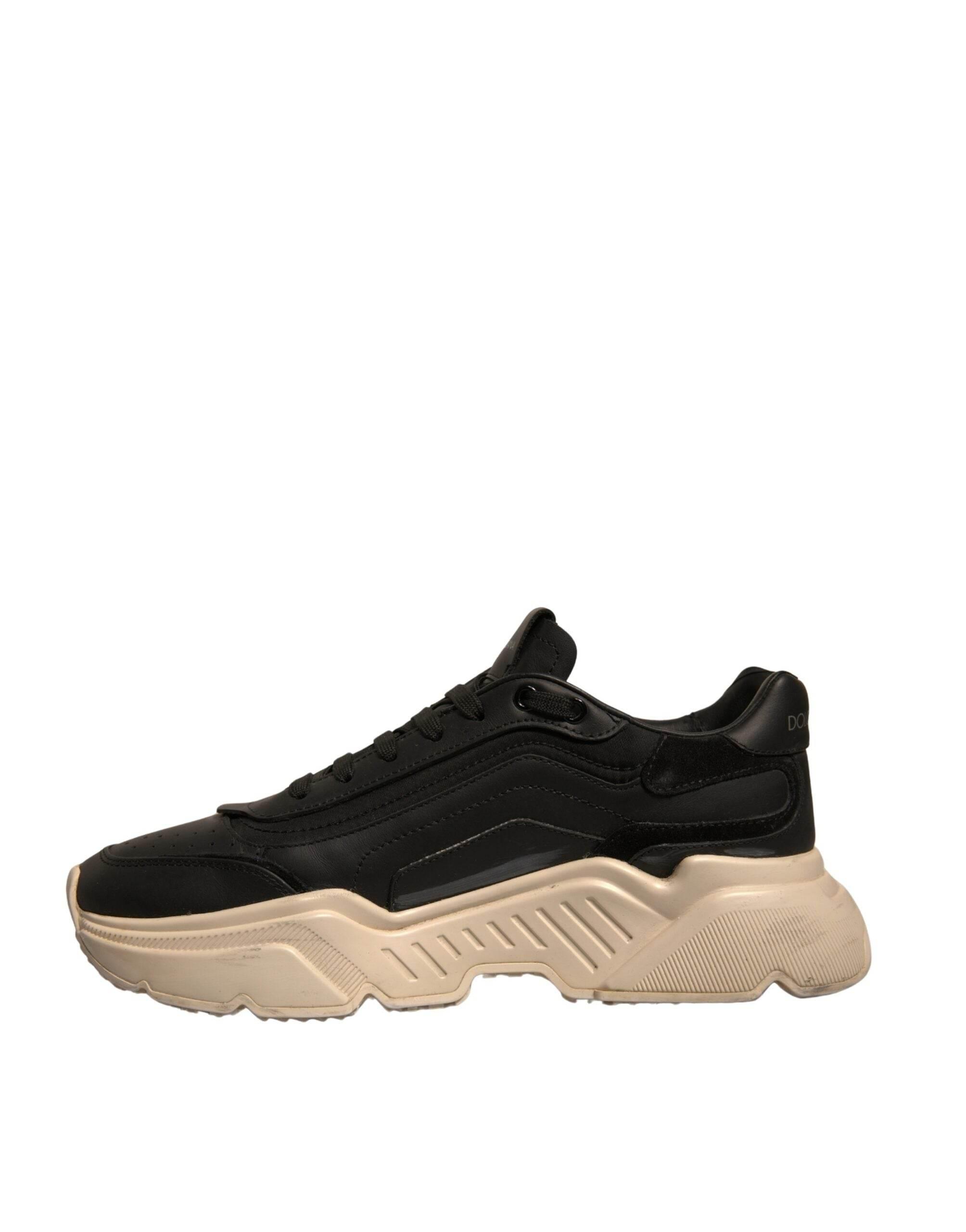 Dolce & Gabbana Black White Daymaster Low Top Sneakers Shoes - Hilstor