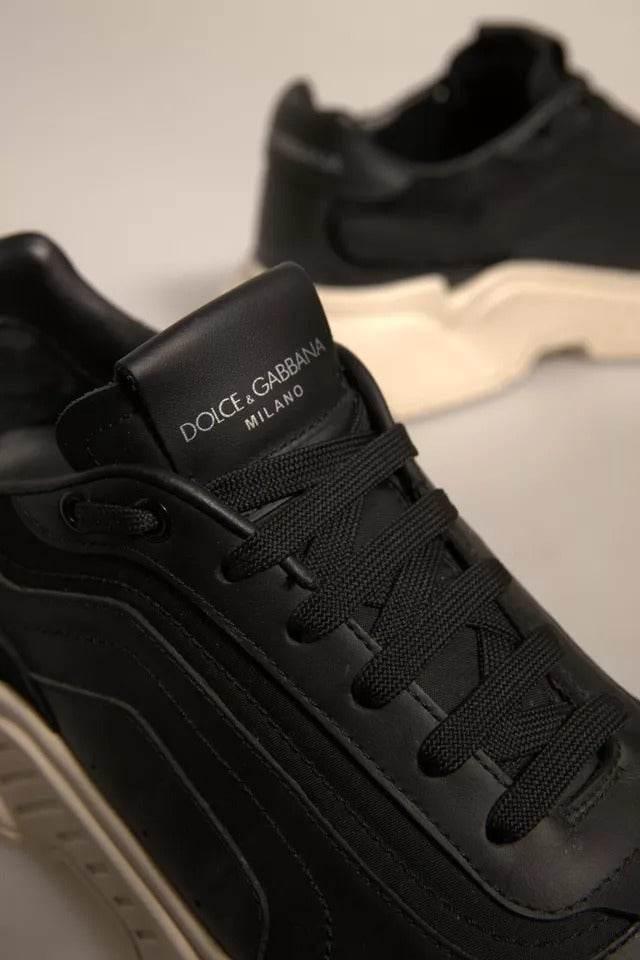 Dolce & Gabbana Black White Daymaster Low Top Sneakers Shoes - Hilstor