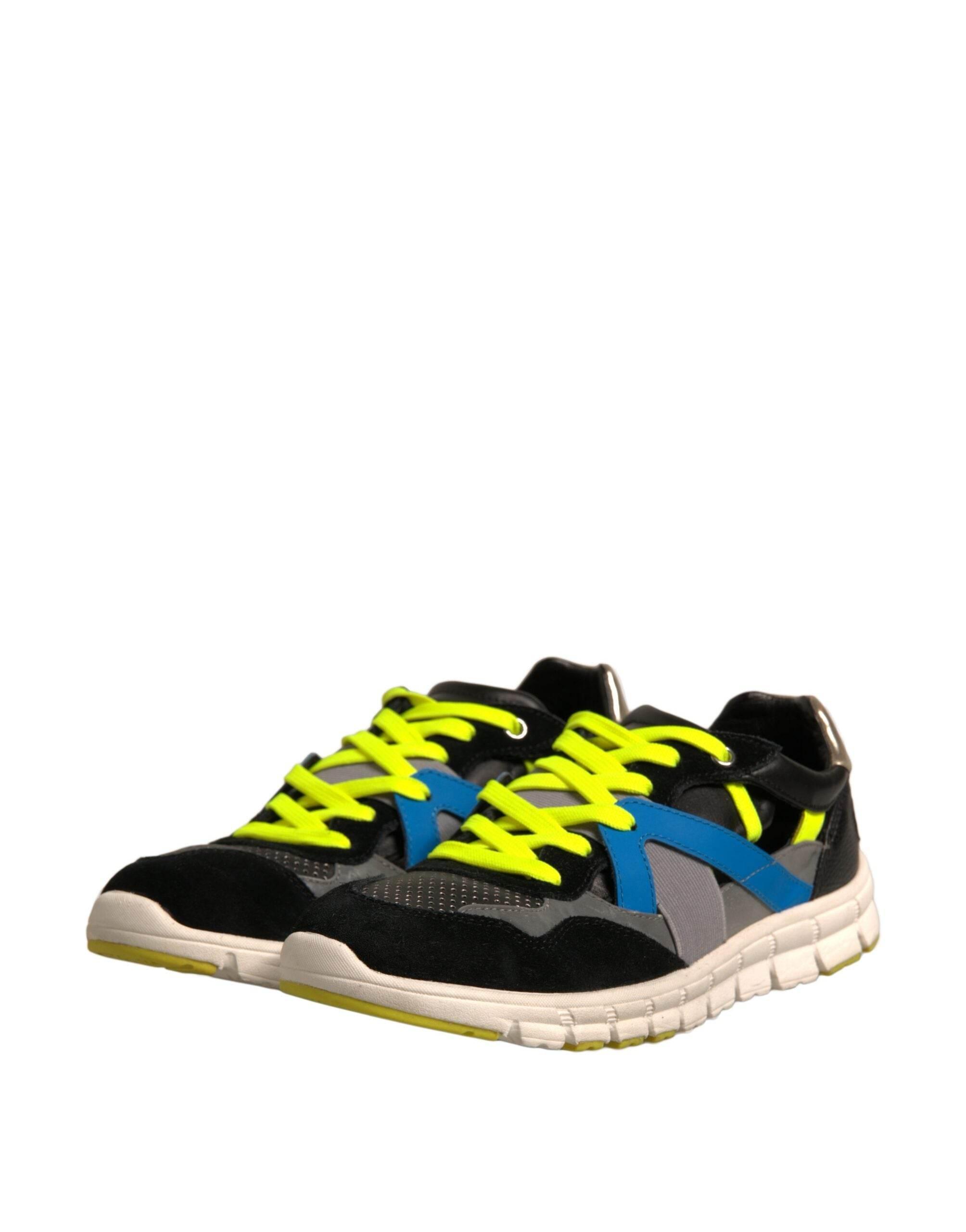 Dolce & Gabbana Multicolor Suede Low Top Sneakers Shoes - Hilstor