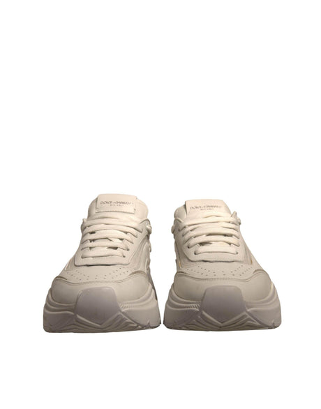 Dolce & Gabbana White Daymaster Leather Low Top Sneakers Shoes - Hilstor