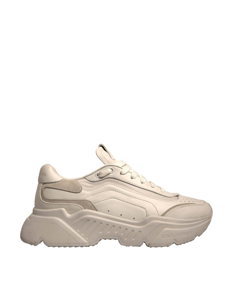 Dolce & Gabbana White Daymaster Leather Low Top Sneakers Shoes - Hilstor