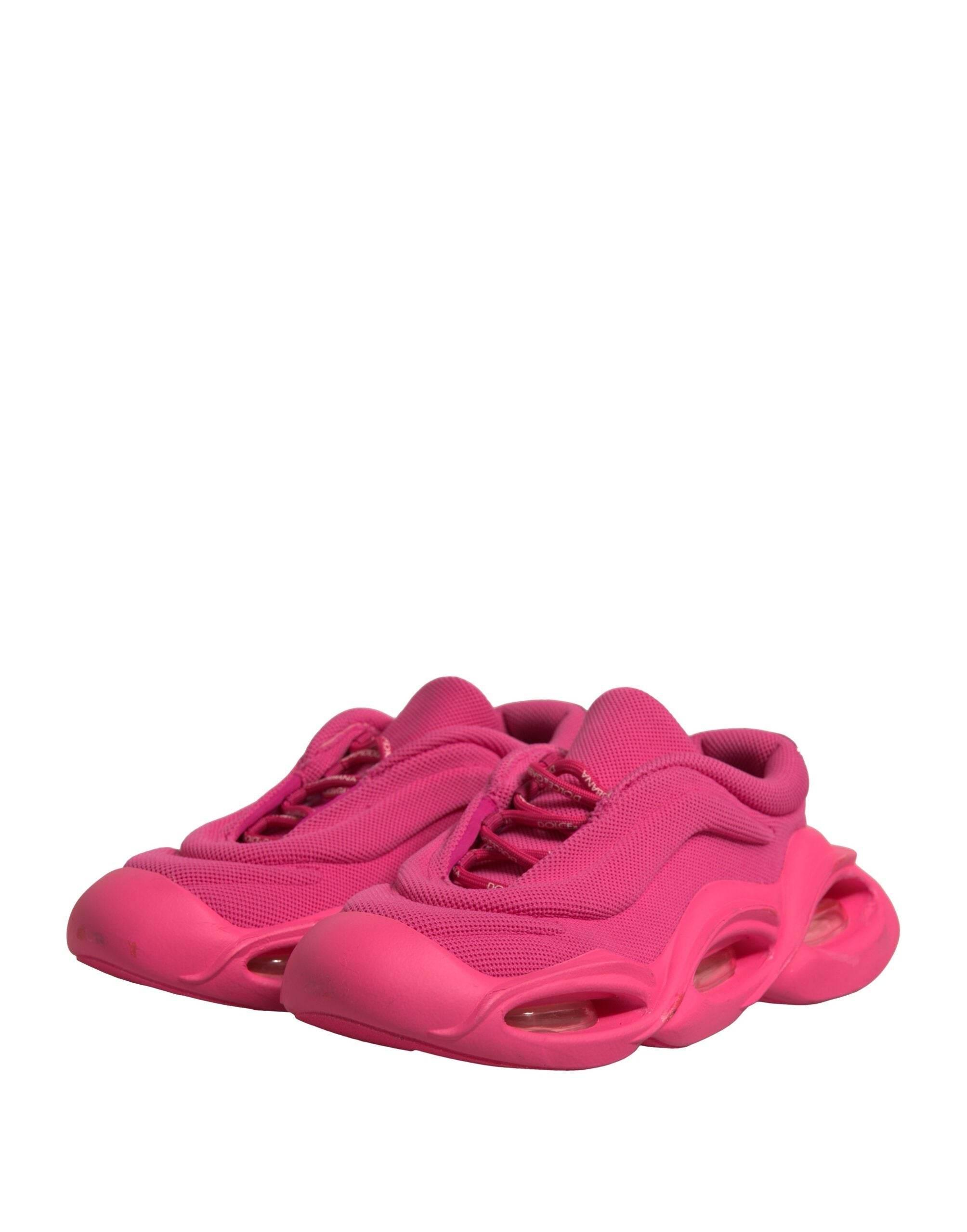 Dolce & Gabbana Pink Wave Low Top Lace Up Men Sneakers Shoes - Hilstor