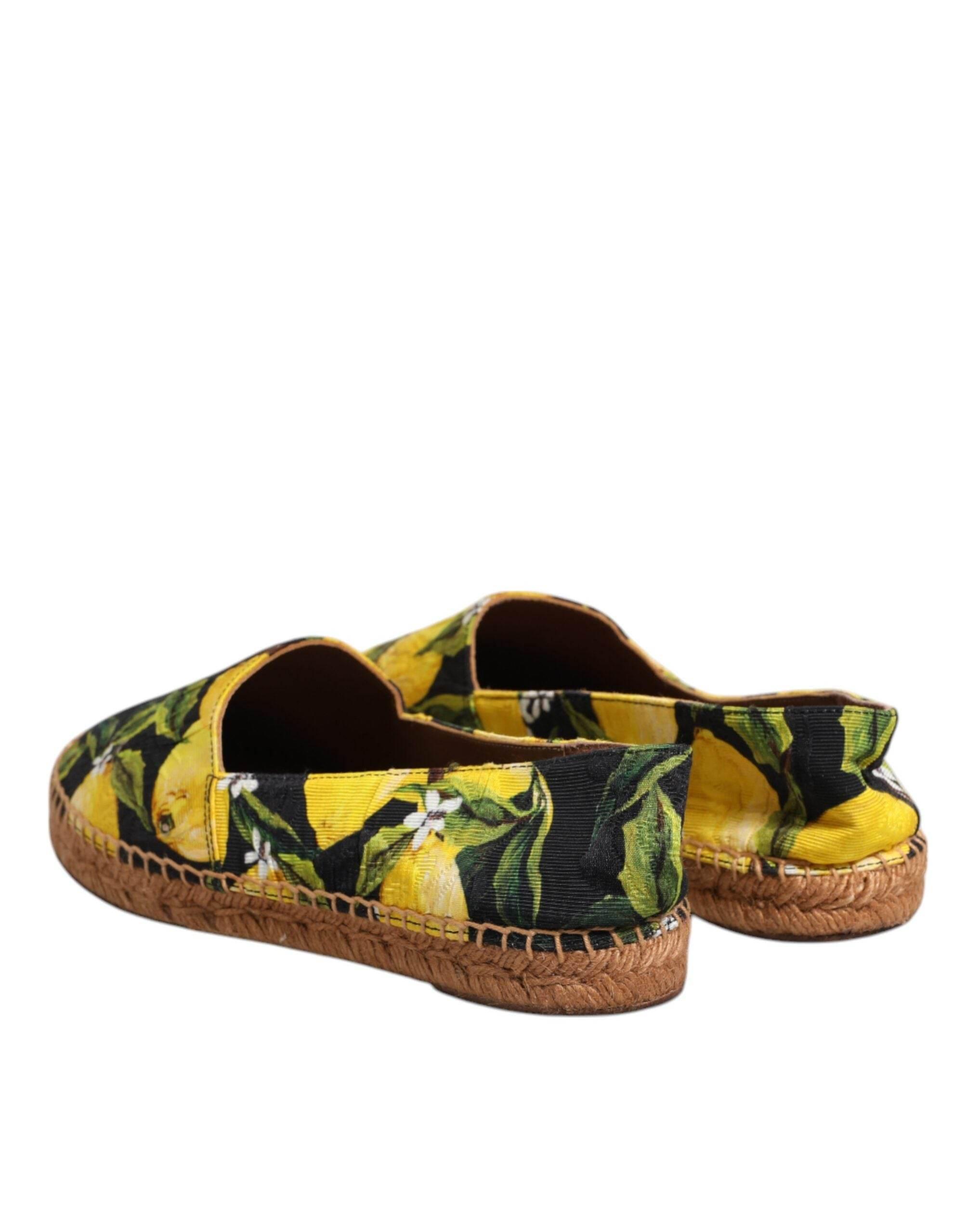 Dolce & Gabbana Multicolor Lemon Slip On Espadrilles Shoes - Hilstor