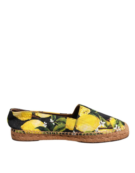 Dolce & Gabbana Multicolor Lemon Slip On Espadrilles Shoes - Hilstor