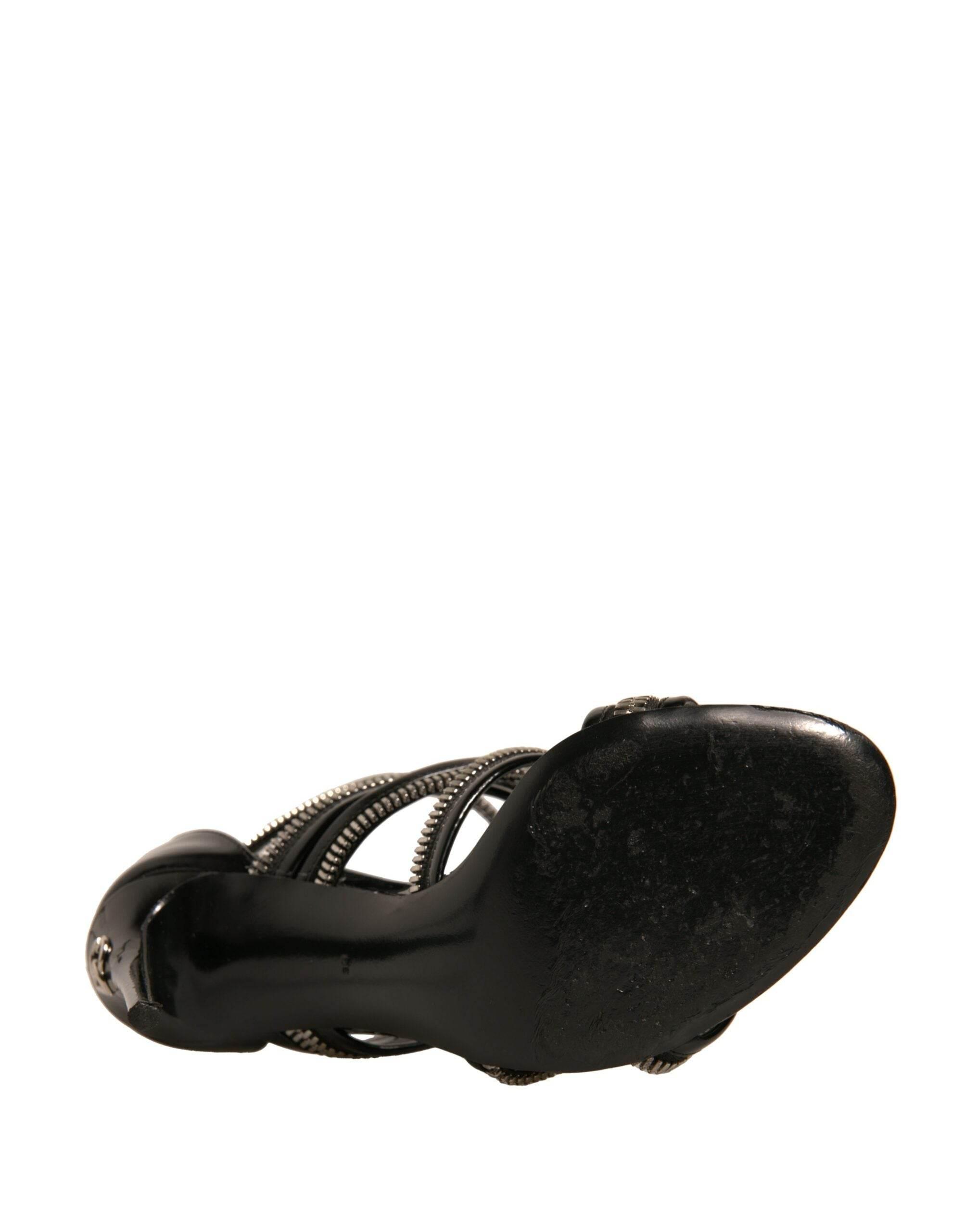 Dolce & Gabbana Black Stiletto Heels Keira Sandals Shoes - Hilstor