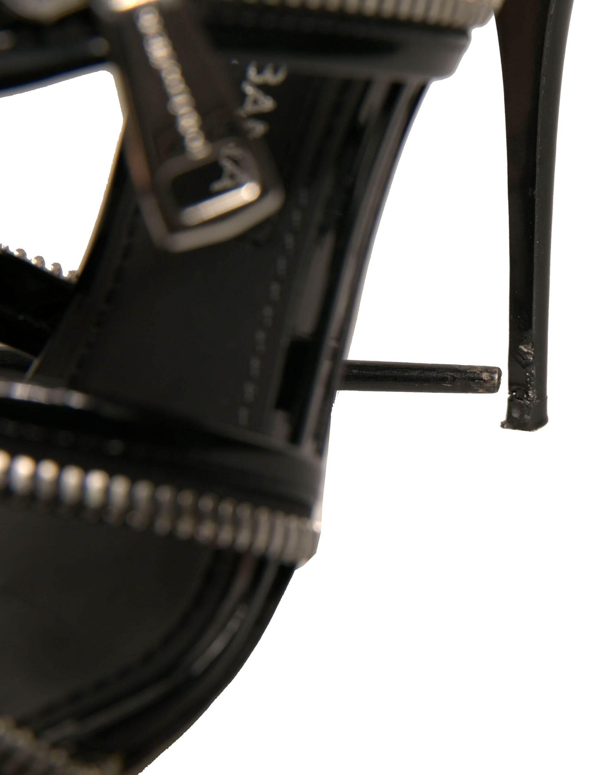 Dolce & Gabbana Black Stiletto Heels Keira Sandals Shoes - Hilstor