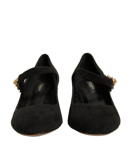Dolce &amp; Gabbana Mary Jane Pumps-sko i sort ruskind