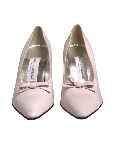 Dolce &amp; Gabbana Hvid Læder Højhælede Dame Pumps Sko