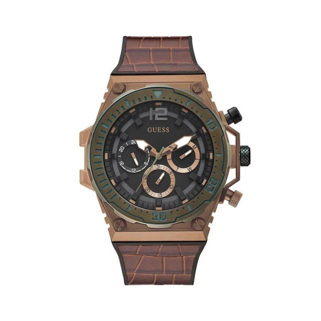 Guess Brown Silicone Watch - Hilstor