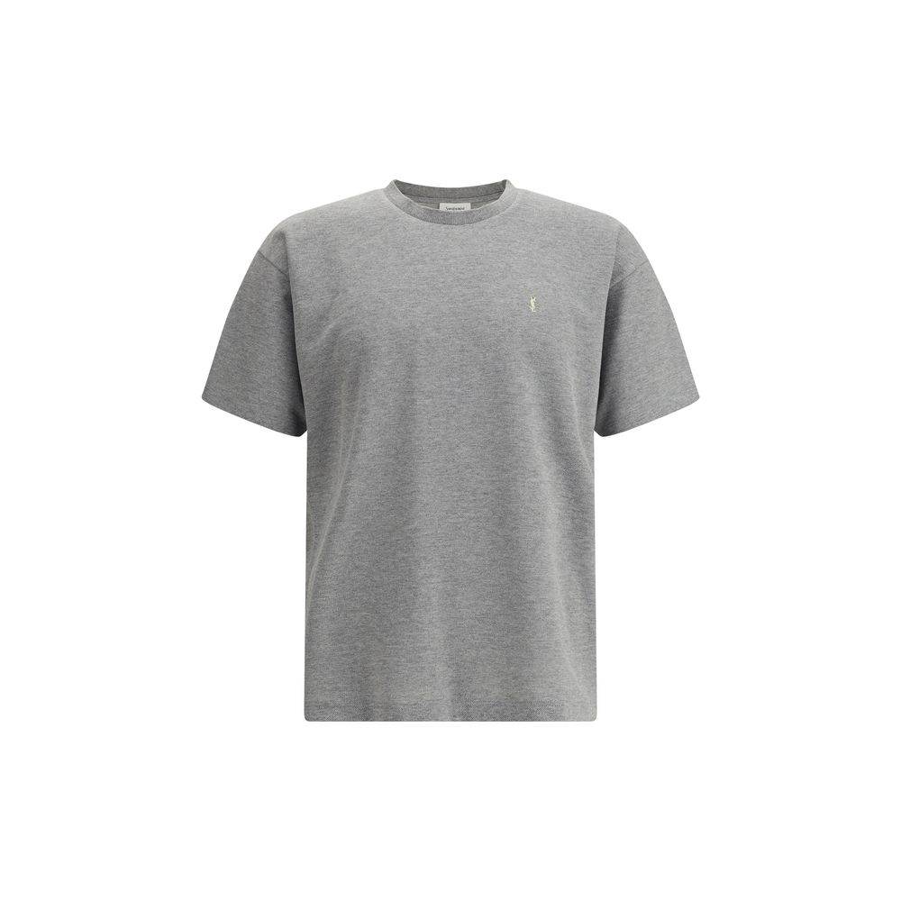 Saint Laurent Grey Cotton Oversized T-shirt - Hilstor