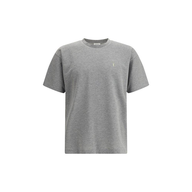 Saint Laurent Grey Cotton Oversized T-shirt - Hilstor
