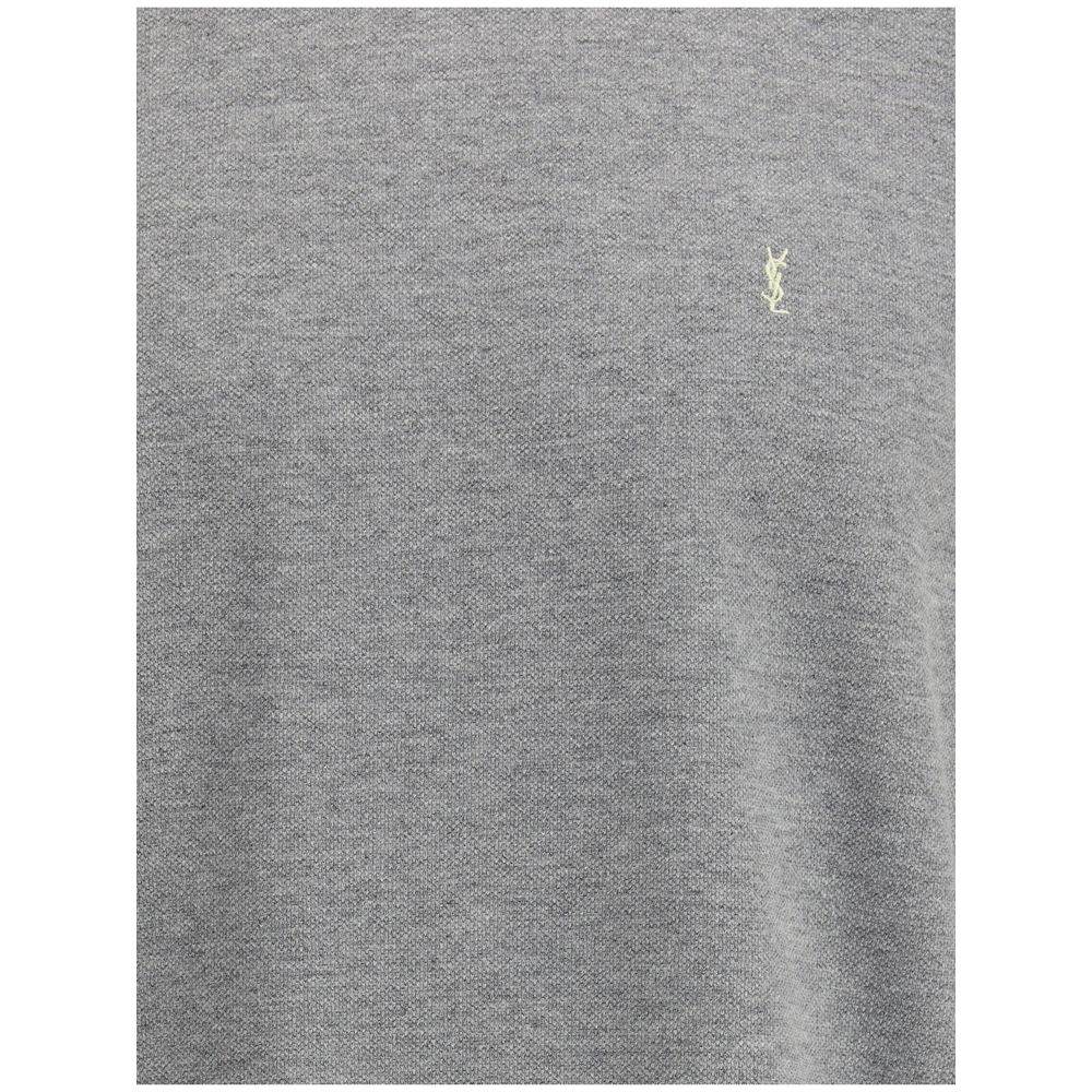 Saint Laurent Grey Cotton Oversized T-shirt - Hilstor