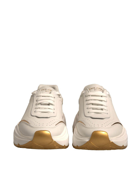 Dolce & Gabbana White Gold Daymaster Low Top Sneakers Shoes - Hilstor