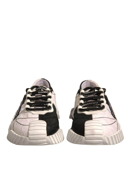 Dolce & Gabbana White Black NS1 Low Top Sports Sneakers Shoes - Hilstor