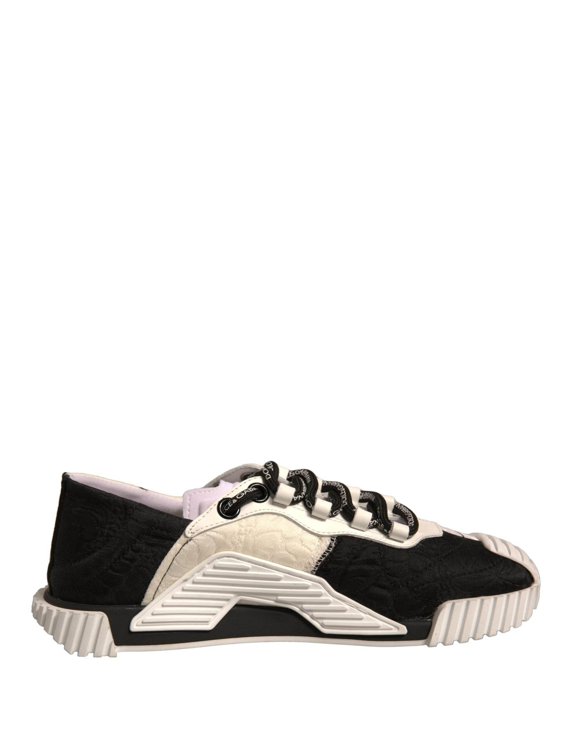 Dolce & Gabbana White Black NS1 Low Top Sports Sneakers Shoes - Hilstor