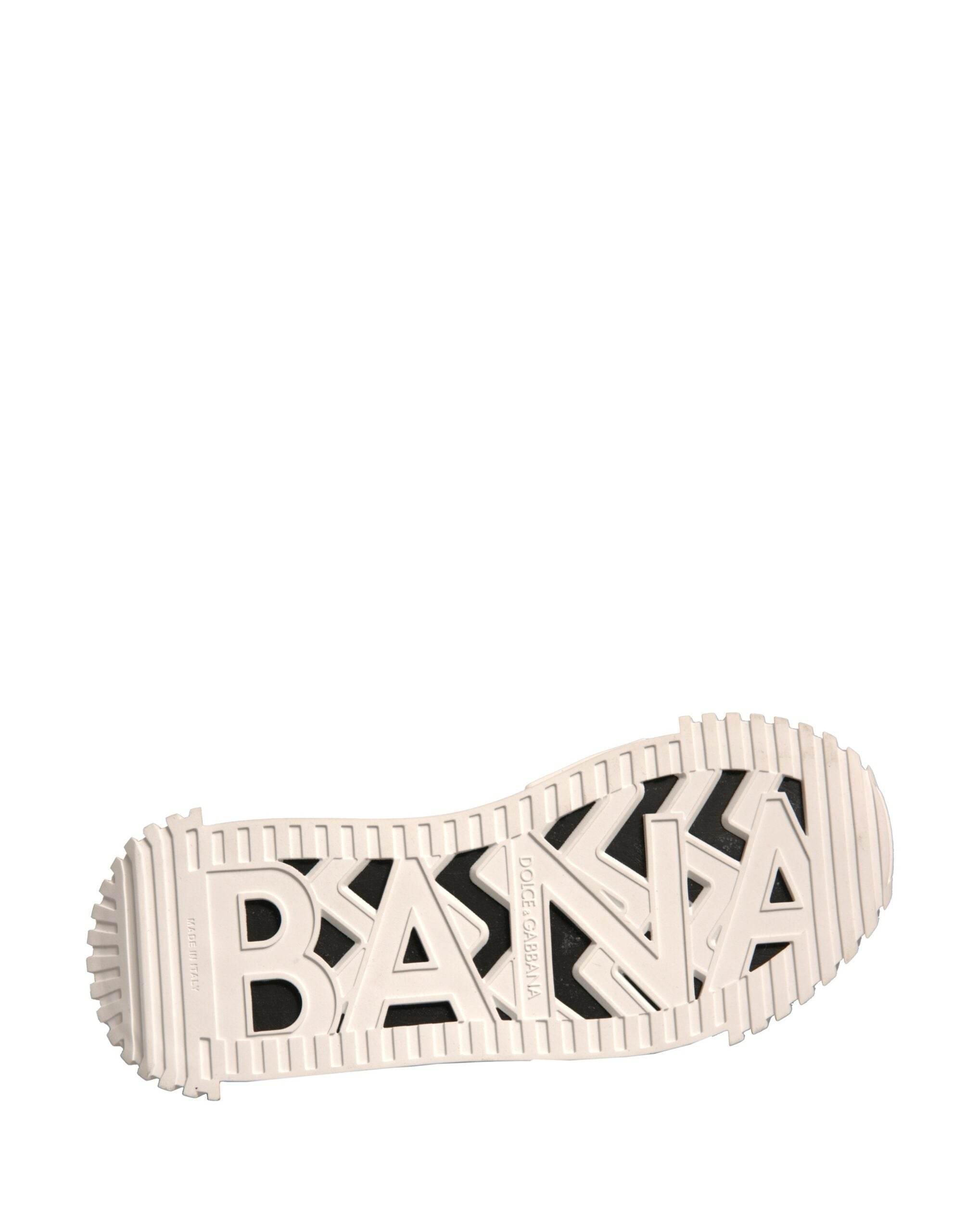 Dolce & Gabbana White Black NS1 Low Top Sports Sneakers Shoes - Hilstor
