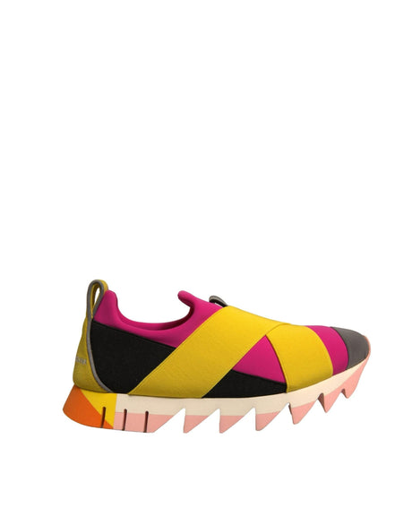 Dolce & Gabbana Multicolor Neoprene Elastic Ibiza Sneakers Shoes - Hilstor