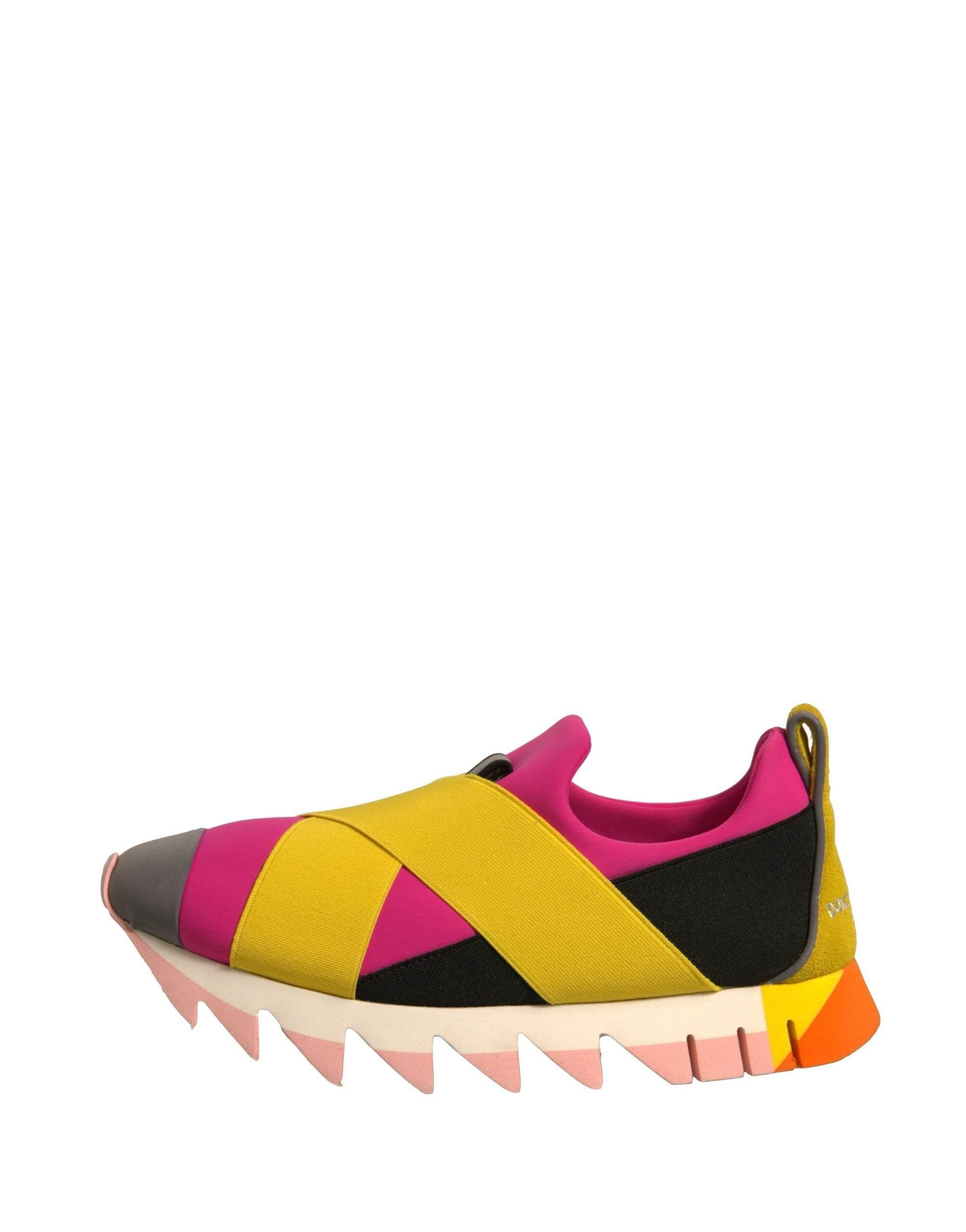 Dolce & Gabbana Multicolor Neoprene Elastic Ibiza Sneakers Shoes - Hilstor